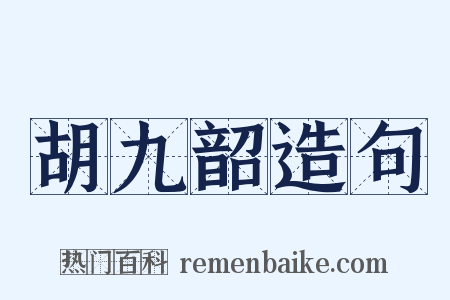 胡九韶造句是什么意思的图片